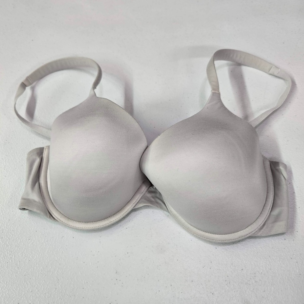 Victoria Secret Women Bra 32D Gray Lined Perfect Coverage Underwire